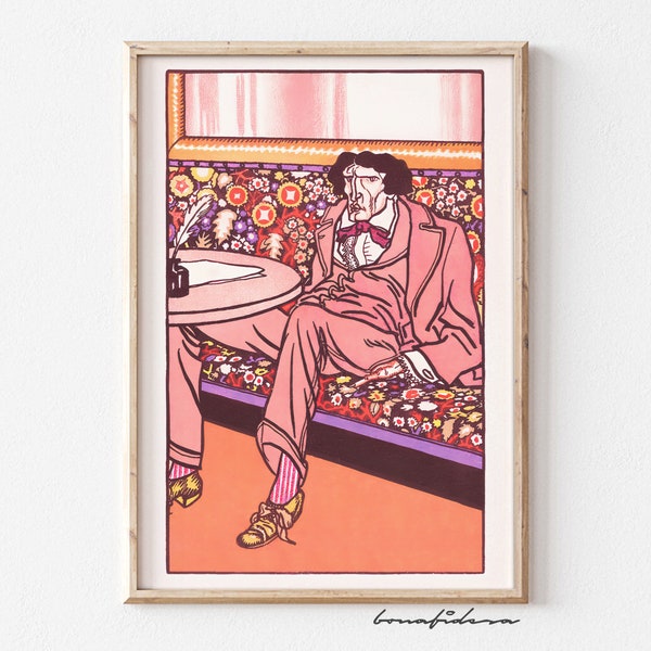 Vintage Illustration, Printable Feminine Poster, Maximalist Wall Art, Maximalist Print, Colorful Pop Art, Eclectic Gallery Wall, Quirky Art