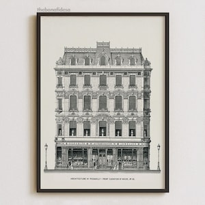 Vintage Architecture Sketch Art, Architecture Print, Line Art, Ink Drawing, Architecture Drawing, Vintage Drawing, Minimalist Wall Art