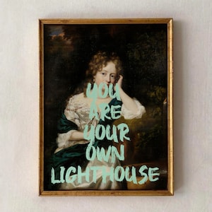 Feminist Quote Art Print: Baroque Altered Oil Painting (Digital Download)