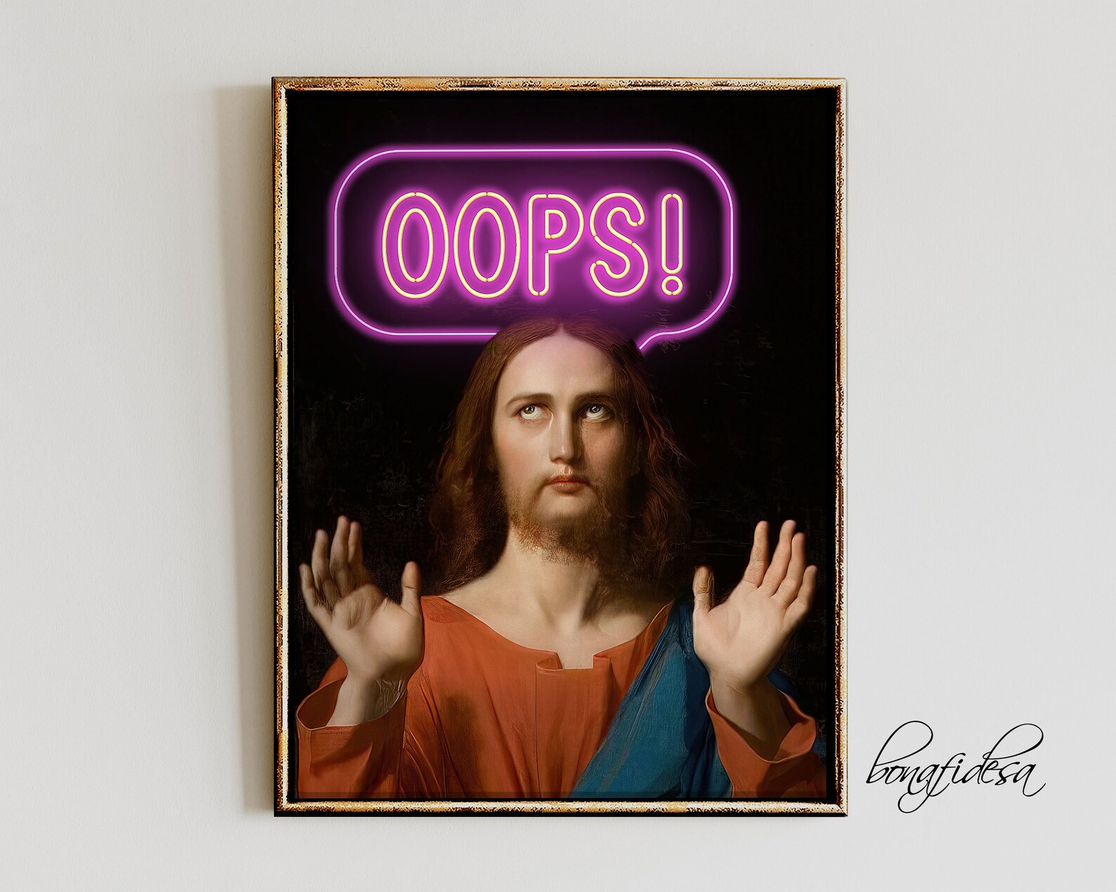 OOPS Funny Printable Wall Artalter Arteclectic Wall - Etsy