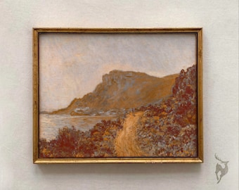 Vintage Landscape Oil Painting Print, Moody Maximalist Art (Digital Download)