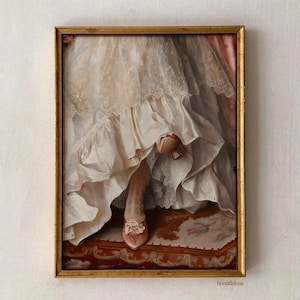 Impression d'art retouchée, art de la Renaissance, peinture baroque, peinture à l'huile vintage, portrait de femme, mur de galerie éclectique, décoration maximaliste, numérique