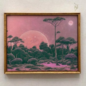 Surreale Landschaft,Maximalistisches Dekor,stimmungsvolle Wand Kunst Drucke,Vintage Ölgemälde Poster,dunkle Academia Dekor,Eklektische veränderte druckbare Download