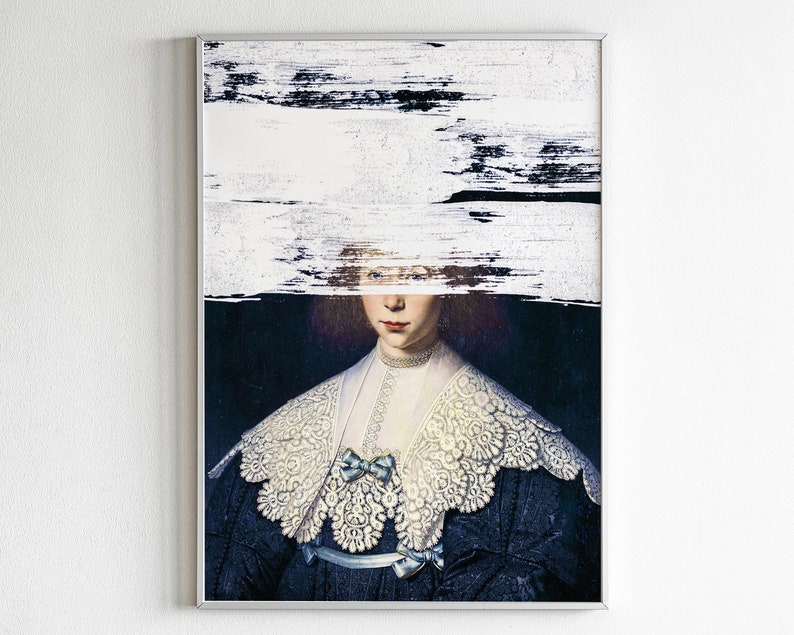 Goth Portrait Painting Printable Artwork Printable Decor | Etsy