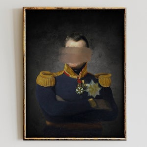 Altered Art Faceless Portrait, Altered Oil Painting Art , Download Altered Art, Collage Man Portrait, Surreal Art Portrait, Quirky Prints