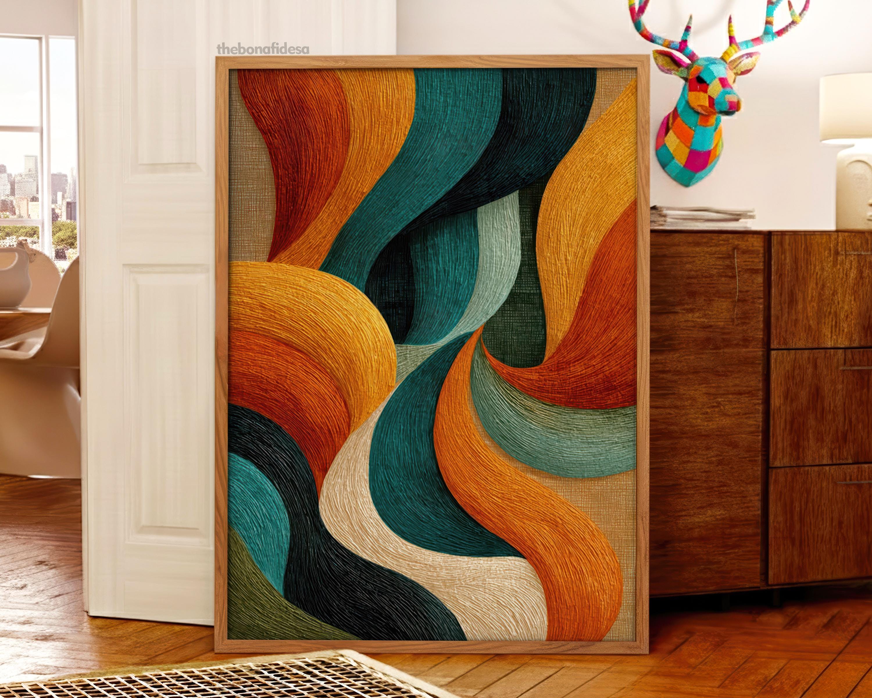 Abstract Art Print: Mid Century Modern Wall Decor (digital Download) - Etsy