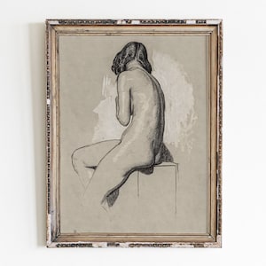 Female Figure Drawing, Woman Figure Art, Abstract Neutral Sketch Print, Vintage Abstract Line Art, Abstract Prints, Minimalist Wall Art