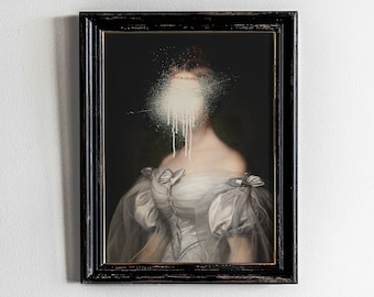 Ritratto di arte alterata, stampa eclettica barocca rococò (download digitale)