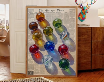 70s Psychedelic Newspaper Marble Print (Digital Download)