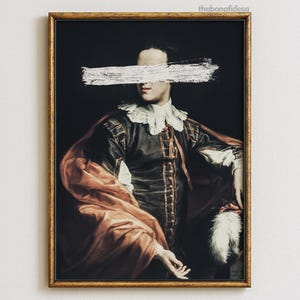 Surreal Renaissance Wall Art Print – Unique Gothic Digital Collage for Home Decor