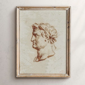 Kohlezeichnung, Vintage Skizze Mann Kunst, viktorianische männliche Figur Kunst, Mann Zeichnung Druck, Mann Bleistift Porträt, Skizze Wandkunst, Dekor Poster