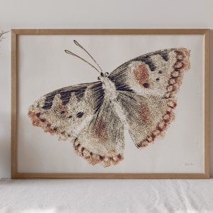 Moth Print Black And White, Monarch art, Moth Drawing, Insect Art Print, Set Of 2, Papillon Poster, Poster Set Aesthetic, Poster Set Of 2