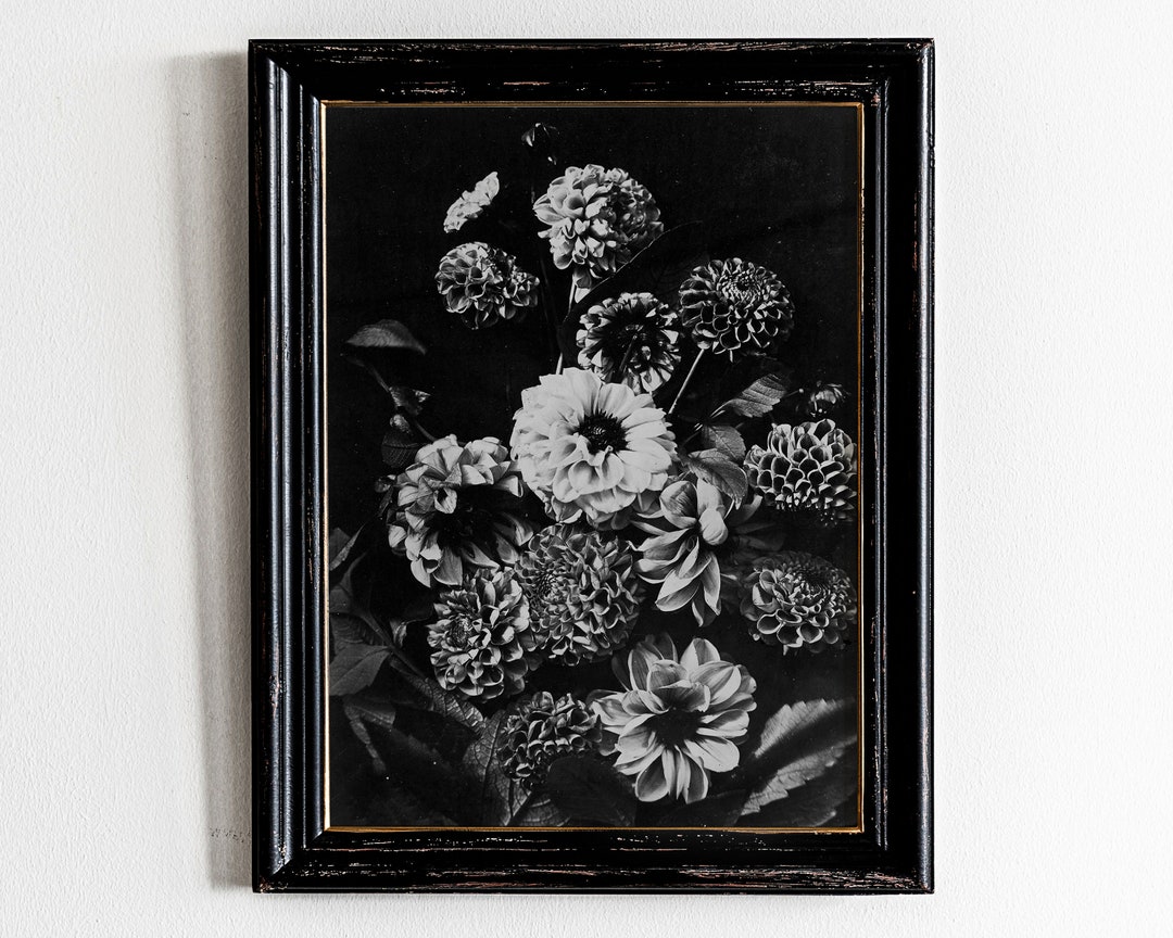 Moody Floral Print, Dark Academia Wall Decor (digital Download) - Etsy