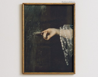 Baroque Hand Art Print, Quirky Eclectic Decor (Printable)