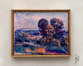 Surreal Landscape Art Print, Vintage Oil Painting (Digital Download)