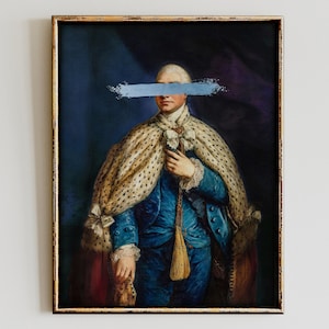 Veranderde portretkunstprint, eclectische antieke man (downloadbaar)