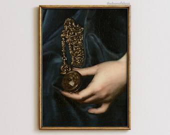 Stampa di ritratto barocco antico, Moody Gallery Wall Art (download digitale)