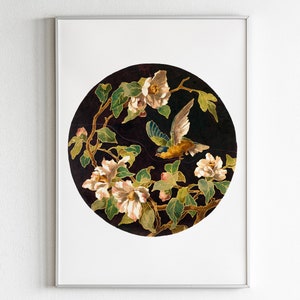 Geschenk für Vogelliebhaber, Vogel Zeichnung, Vogel Zeichnung Digital, rustikaler Boho Tierdruck, druckbare Wandkunst Download, ästhetisches Vintage Poster