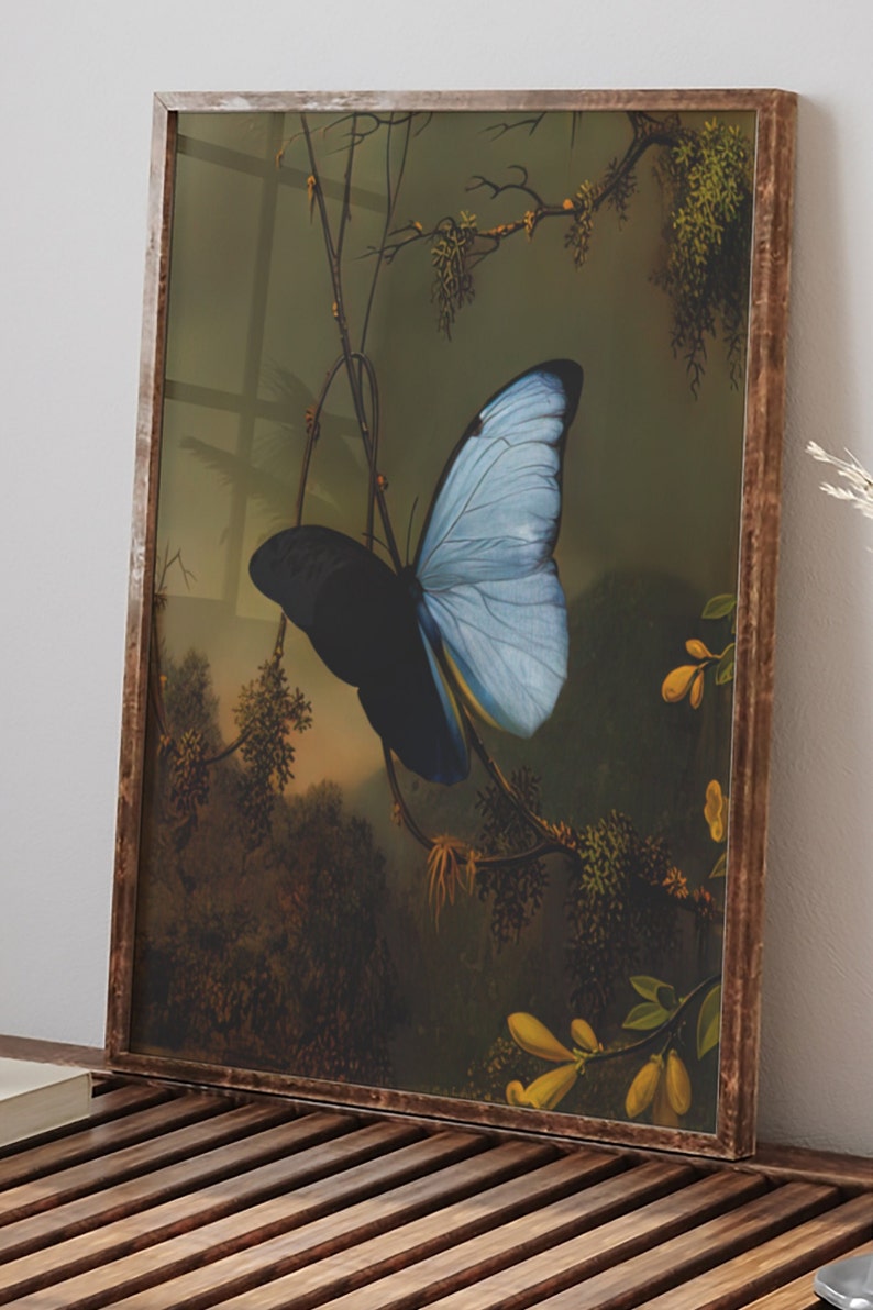 Vintage Butterfly Art Print,Light Academia Decor,Victorian Dark Nature Print,Natural History Art,Butterfly Decor,Home Decor,Garden Wall Art image 6