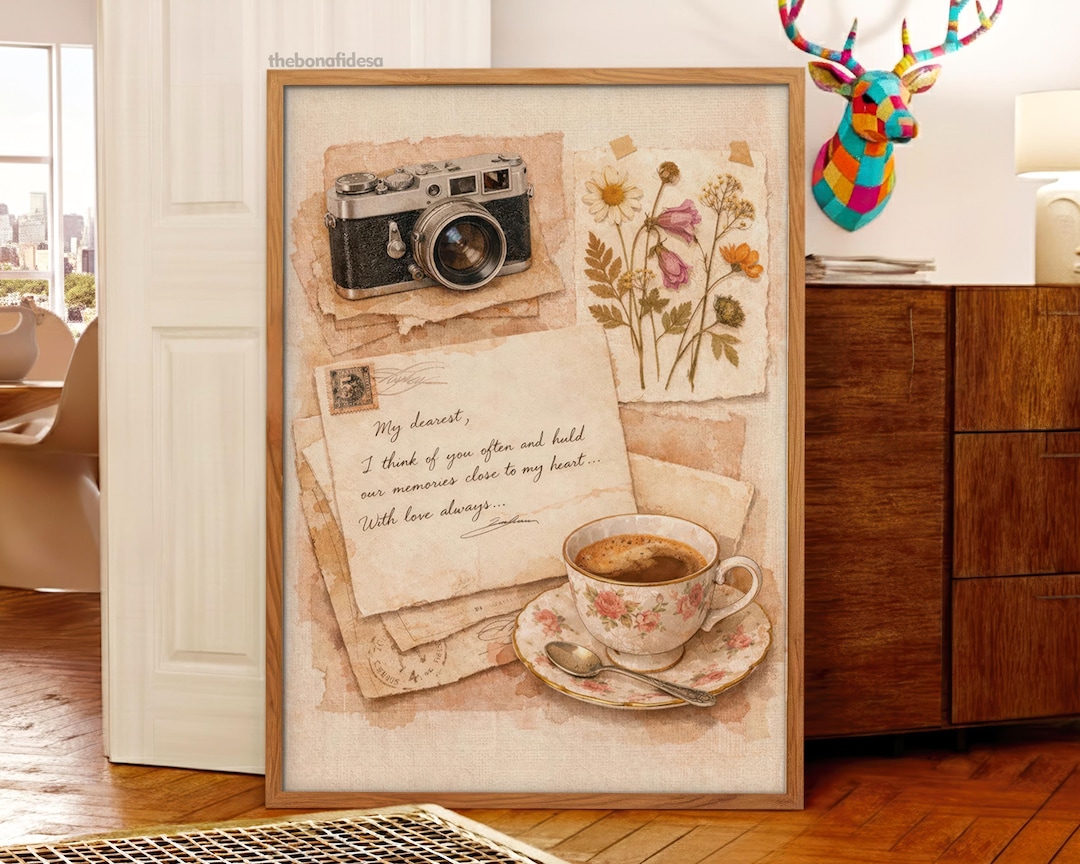 Sentimental Nostalgia Vintage Nostalgia Wall Art | Retro Memory Collage Print | Sentimental ...