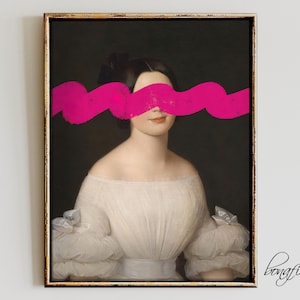 Maximalist Decor,Fun Altered Portrait,Funny Renaissance,Altered Classic,Funny Portrait,Vintage Home Decor,Historical Wall Art,Baroque Art