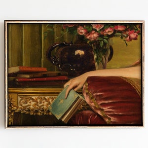 Rococo Art, Alter Art Print, Eclectic Wall Art, Vintage Portrait Painting, Moody Decor, Gallery Wall Set, Antique Baroque Oil Painting