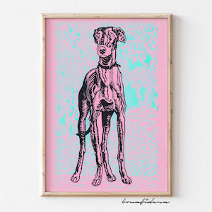 Printable Dog Poster, Maximalist Wall Art, Maximalist Art Print, Maximalist Print, Colorful Pop Art, Eclectic Gallery Wall Set, Quirky Art