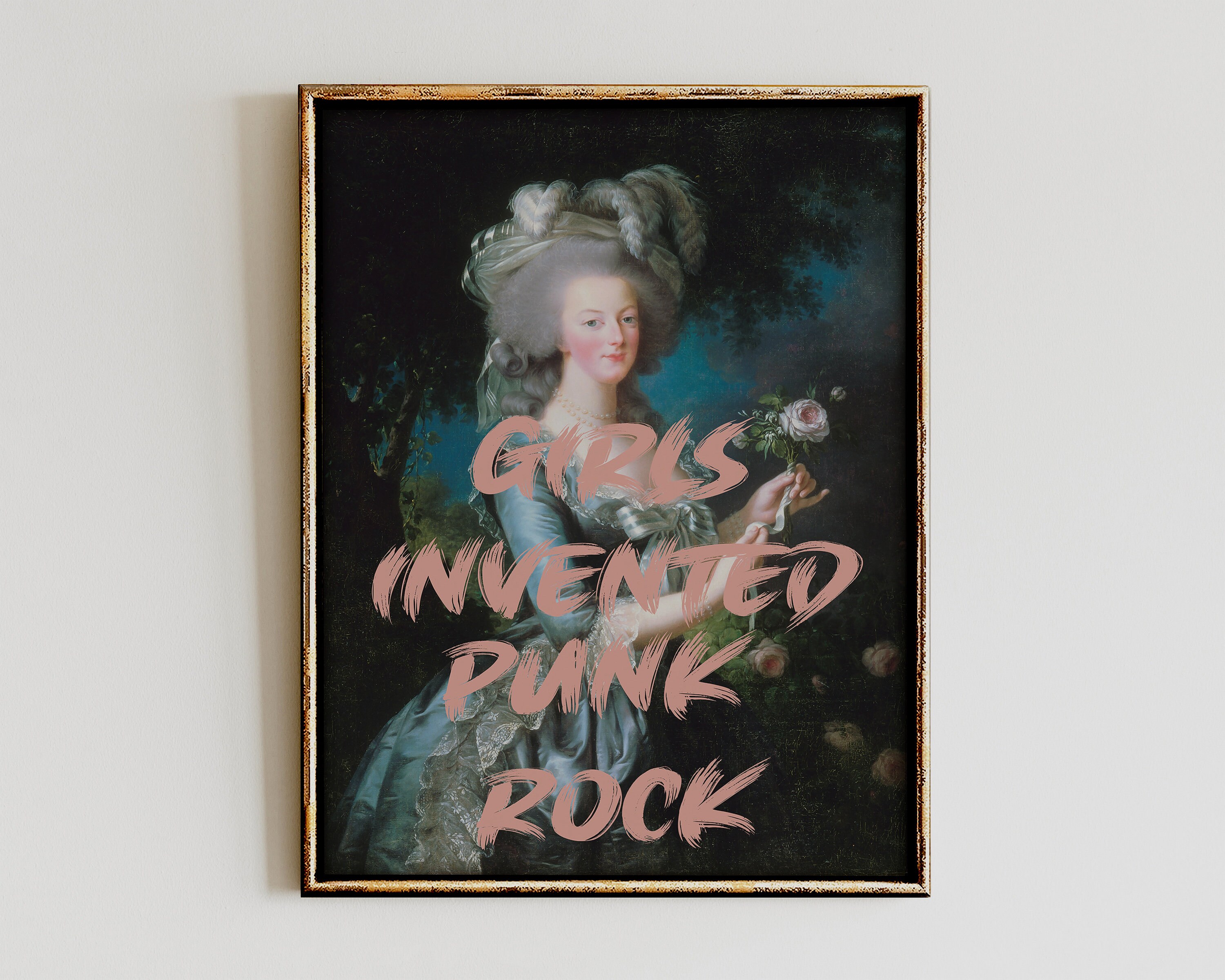 Baroque Punk Rock Art Print, Eclectic Alter Portrait (digital