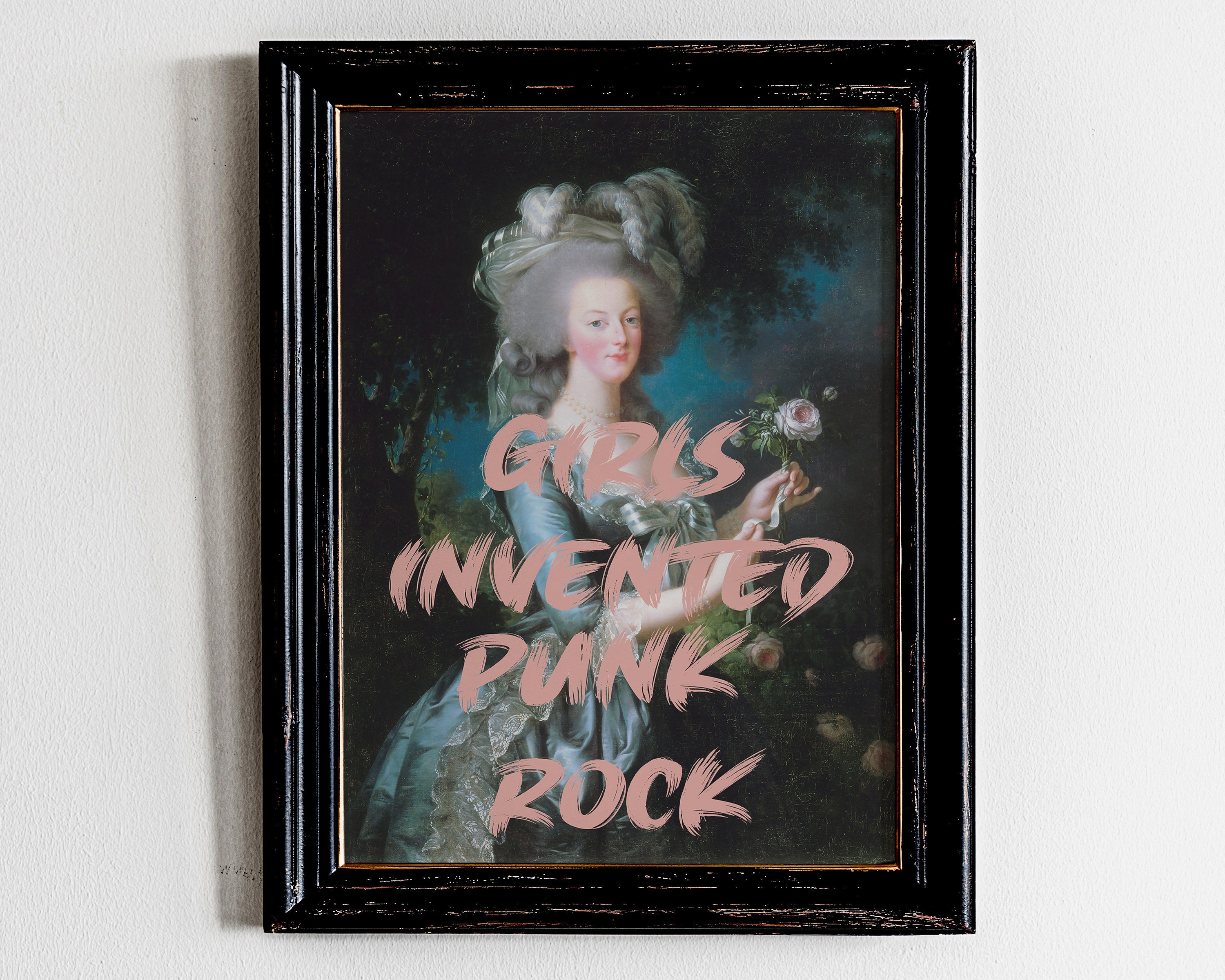 Baroque Punk Rock Art Print, Eclectic Alter Portrait (digital