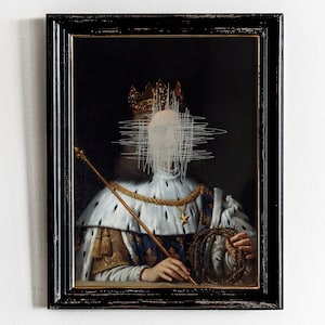 Alter Art,Eclectic Wall Art,Vintage Portrait,Alter Portrait,Alter Painting Print,Moody Decor,Gallery Wall Set,Antique Baroque Oil Painting