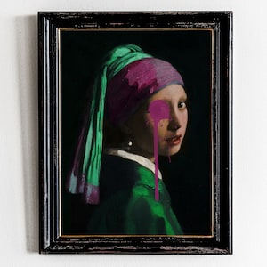 Funky Wall Art, Maximalist Decor, Funny Altered Art, Quirky Wall Art, Feminine Wall Art, Surreal Art Print, Eclectic Gallery Wall Print