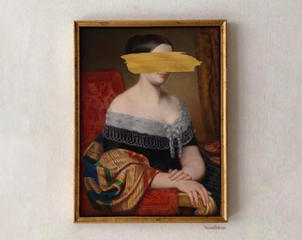 Arte d'altare, Arte murale eclettica, Ritratto vintage, Ritratto d'altare, Stampa di un dipinto d'altare, Decorazione suggestiva, Set da parete per galleria, Dipinto ad olio barocco antico