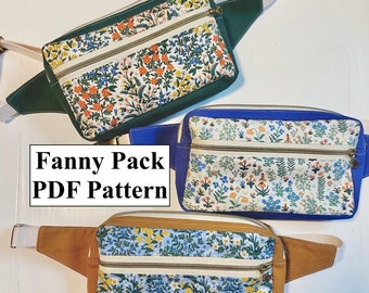 PDF Fanny Pack Pattern - Bumbag Pattern - Sling Bag - Cross Body Bag - Hip Bag Pattern - Waist Bag Pattern