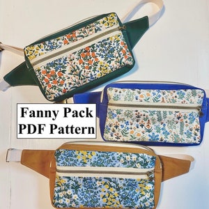 PDF Fanny Pack Pattern - Bumbag Pattern - Sling Bag - Cross Body Bag - Hip Bag Pattern - Waist Bag Pattern