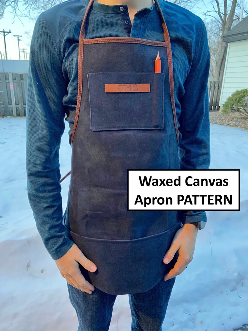 DIY Waxed Canvas Apron Pattern – Woodworking Shop Apron (PDF) image 1