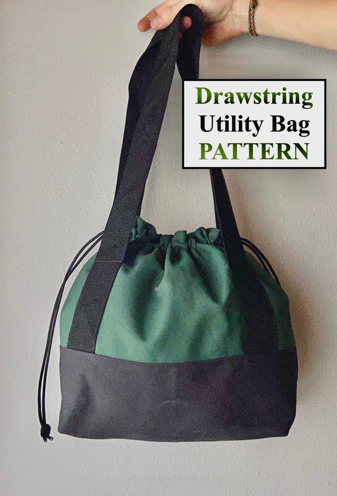 PDF Drawstring Utility Bag Pattern Tool Bag Pattern DIY Bag Canvas Bag