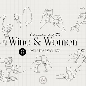 Wijnglas SVG lijntekeningen vrouw, één lijntekening vrouwelijke lijntekeningen, commerciële licentie Png, Eps, Dxf