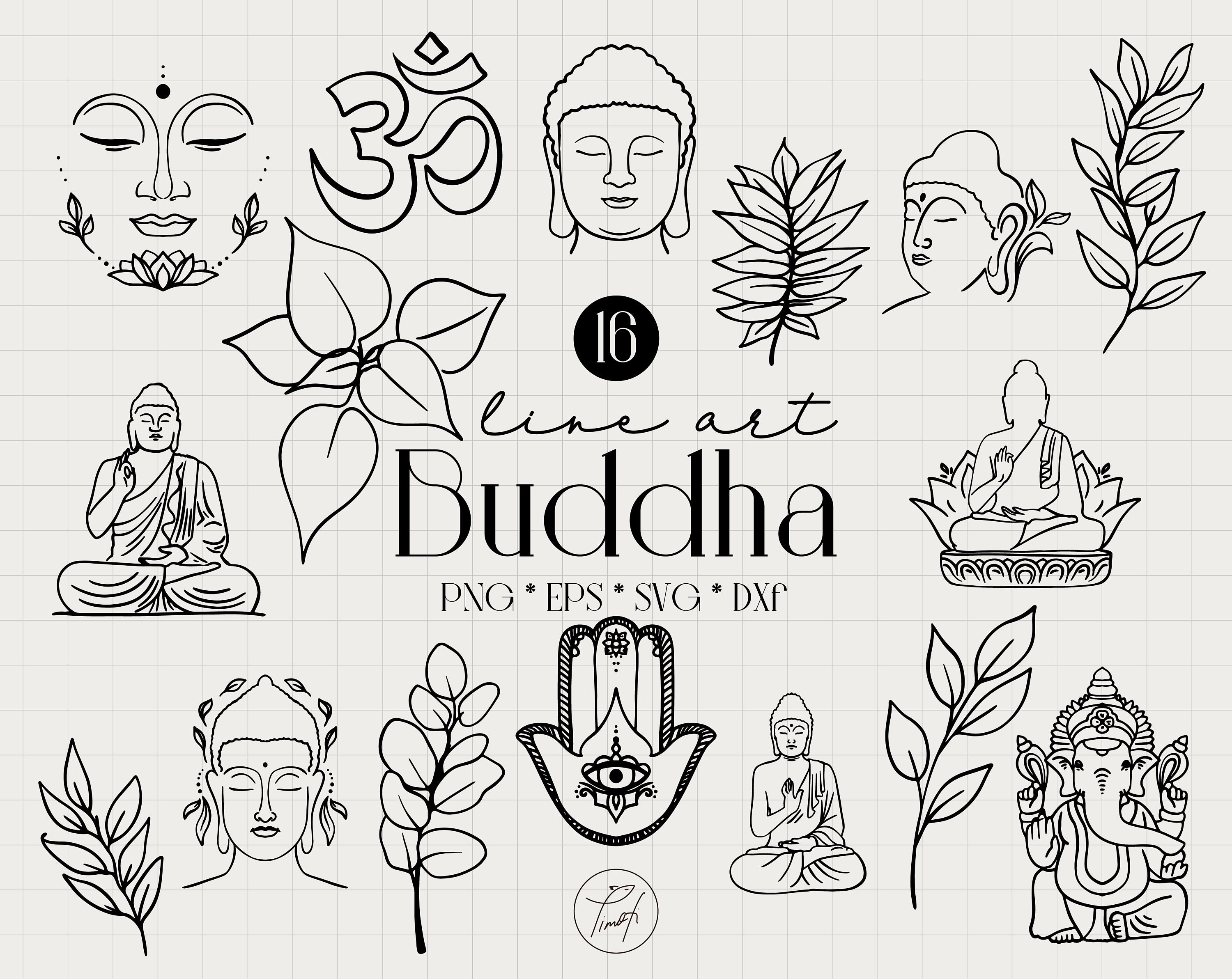 Simple Sitting Buddha Statue Stock Vector - Illustration of drawing, lotus:  129451833