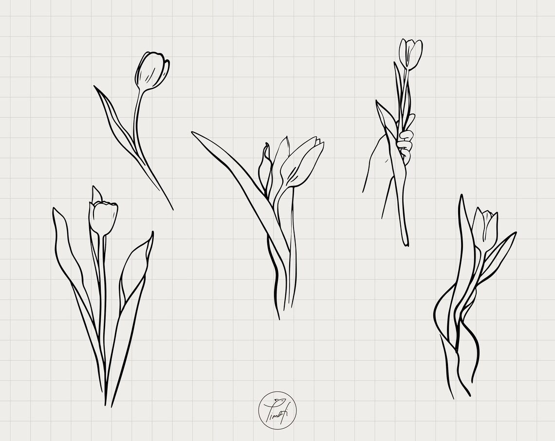 Tulip Svg One Line Drawing, Spring Svg, Flowers Svg, Popular Svg Files ...