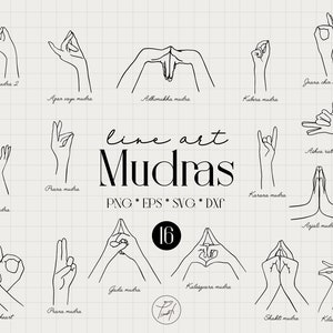 Mudras ejercicio svg, yoga espiritual svg dibujo de una línea, salud mental svg licencia comercial Png, Eps, Dxf