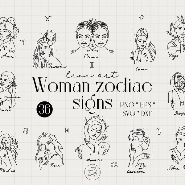 Zodiac svg line art face, aries svg, one Line Drawing woman celestial svg, single line art commercial license Png, Eps, Dxf