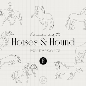 Horse svg single line art, horse clipart One Line Drawing, commercial license Png, Eps, Dxf