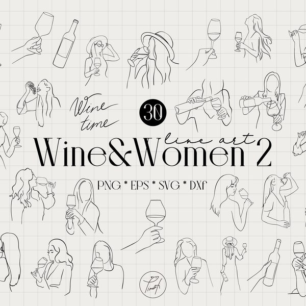 Wine line art SVG, woman line drawing, single line art, one line drawing female line art, commercial license Png, Eps, Dxf