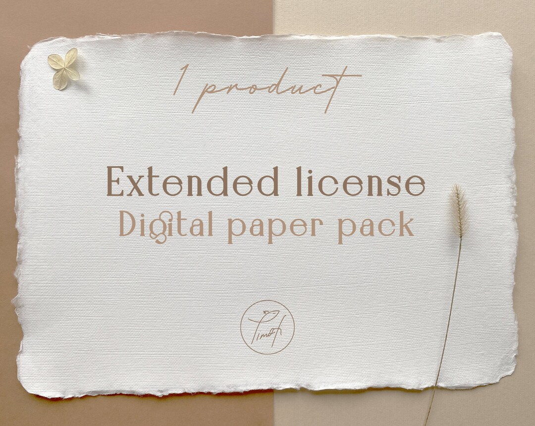 Extended License for One Digital Paper Pack, Commercial License by ...