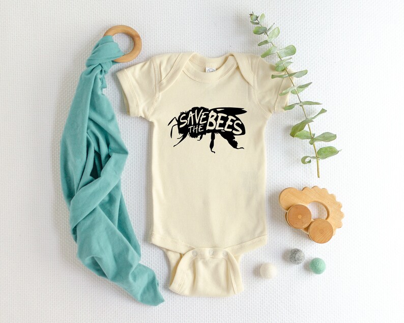 Plant Trees Bumblebees Environmentally Friendly Home Save the Bees One Piece Infant Bodysuit Newborn Gender Neutral Baby Shower Gift