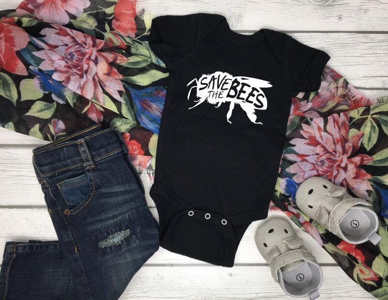 Plant Trees Bumblebees Environmentally Friendly Home Save the Bees One Piece Infant Bodysuit Newborn Gender Neutral Baby Shower Gift
