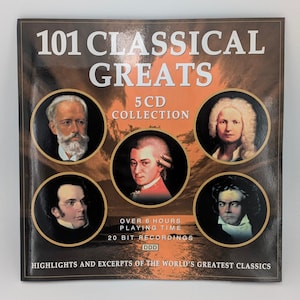 101 Classical Greats CD Collection 5 Disc Symphony Composer Orchestral Sampling