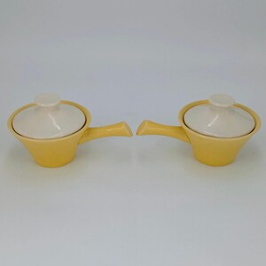 VTG Keramik Einzel Auflaufformen Auflaufformen mit Deckel Mini Henkel Töpfe MCM