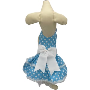 Dog dress Polka dots dog harness for small dogs with free hair bow-custom orders upon request custom pet clothes