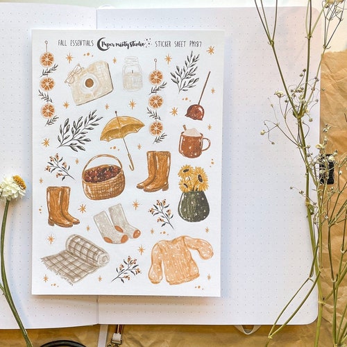 Comfy Fall Sticker Sheet Bujo Stickers Planner Stickers - Etsy